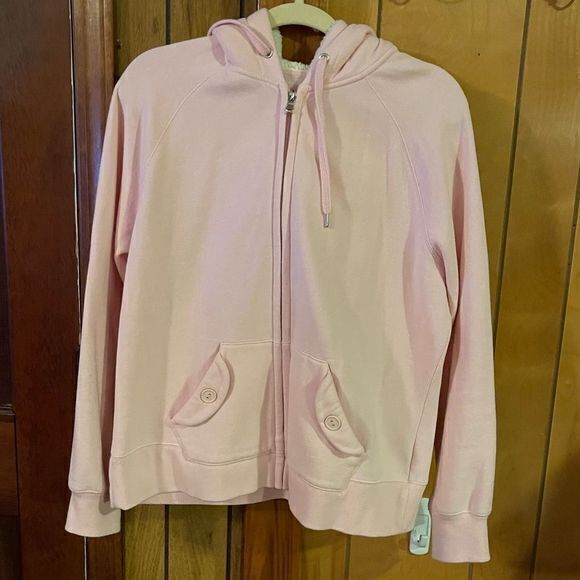 SJB Active Women's Hoodie Jacket Full Zip Long Sleeve Pockets Pink Size X-Large - Picture 3 of 5